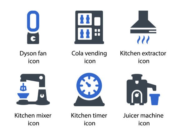 Appliances Icon Set 6: Design with Precision