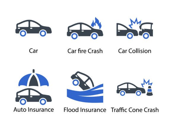 Auto Insurance Icon Set 1: Essential Design Tools