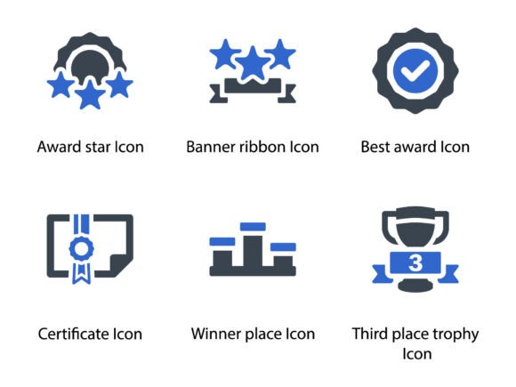 Awards Icon Set 3: Design Perfection