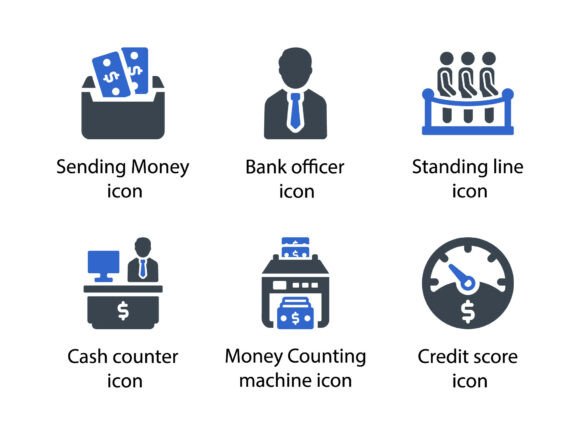 Banking Icon Set 8 – A Versatile Tool for Designers and Businesses