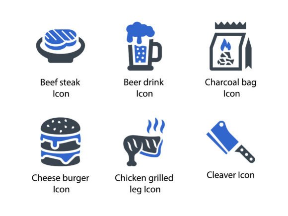 Barbecue Icon Set 2 for Designers