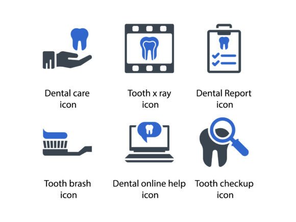 Dental Care Icon Set 9: A Versatile Resource for Designers and Professionals