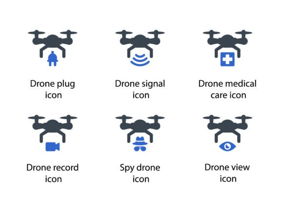 Drone Icon Set 6: Modern Design for Every Project