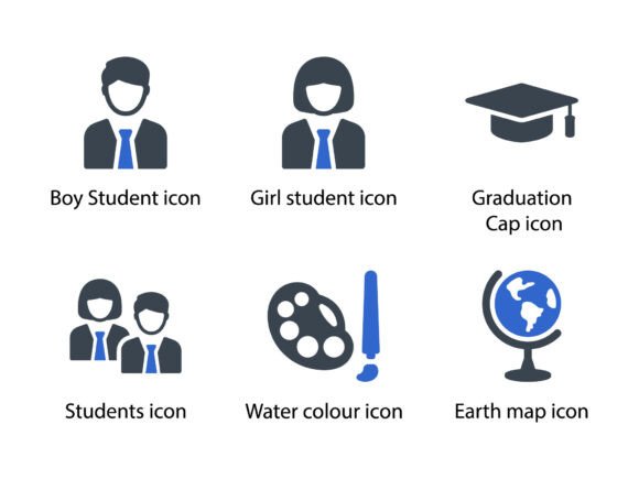 Education Icon Set 1 for Designers