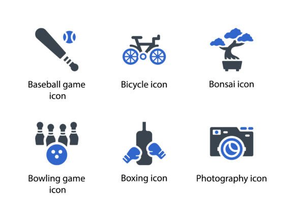 Hobbies Icon Set 2: Creative Design Assets