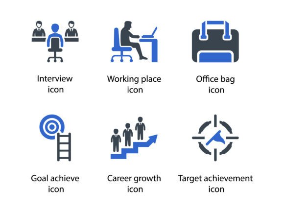 Human Resource Management Icon Set 2: A Professional Design Asset for Modern Workplaces