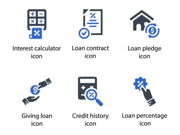 Loan Debt Icon Set 1: A Comprehensive Design Resource