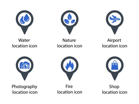 Location Pin Icon Set 6: A Versatile Tool for Designers and Developers