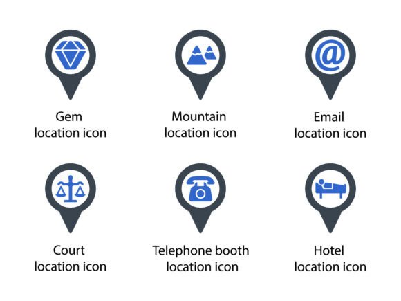 Location Pin Icon Set 7: Essential Design Tools