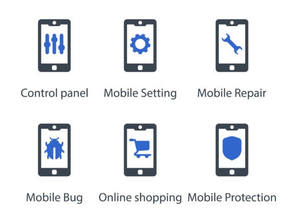 Mobile Function Icon Set 11: Essential Design Tools