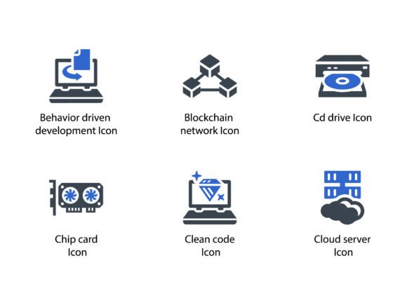 Modern Technologies Icon Set 2: Sleek, Versatile, and Powerful