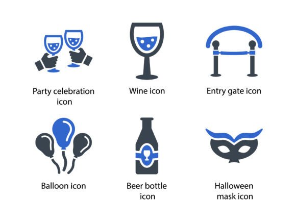 Party Celebration Icon Set 1